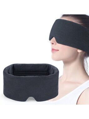 Ultra Soft Light Blocking Sleep Mask | Adjustable Eye Cover for Travel & Naps